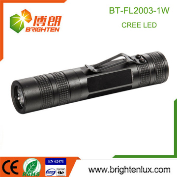 Factory Bulk Sale Meilleur Taille de poche en aluminium 1 * AA Alimenté par batterie 1watt Cree Led Pen Flashlight Torch